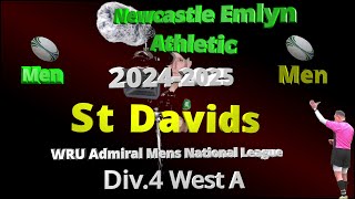 Newcastle Emlyn Athletic RFC v St Davids WRU Admiral Mens National League Div4 West A 20242025 [upl. by Asyla627]