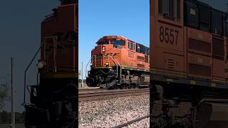 BNSF SD70ACe leads heavy BNSF Grain train bnsftrains bnsfrailway bnsf [upl. by Ylro]