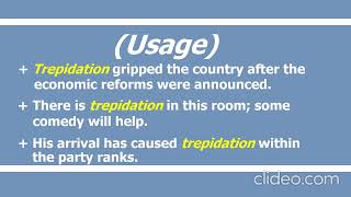 Trepidation Pronunciation Meaning and Usage [upl. by Clarisse]