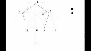 costruzione del pentagono dato il lato [upl. by Odnavres]