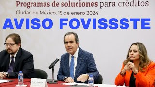 🚨FOVISSSTE PRESENTA PROGRAMAS DE SOLUCIONES A CRÉDITO 2024  DESCUENTOS [upl. by Pontus857]