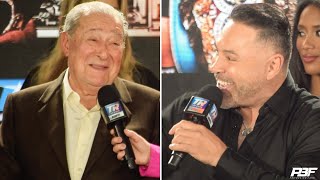 quotYOU COULDNT BEAT EITHER OF THEMquot  BOB ARUM FUNNY MESSAGE TO OSCAR DE LA HOYA AS PAIR REUNITE [upl. by Ilram586]