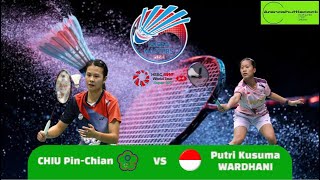 CHIU Pin Chian TPE vs Putri Kusuma WARDANI INA  Semifinal Womens Single  Korea Masters 2024 [upl. by Brill312]