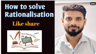 Rationalisation trick rational number Rationalisation of denominator परमेयीकरण विधि [upl. by Nimesh]