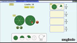 Imparare le frazioni con gioco lezione di matematica  Video Magicolo 2013 [upl. by Clarisse858]