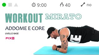 Esercizi Per Addominali A Casa Workout Addome e Core Per Principianti [upl. by Plerre]