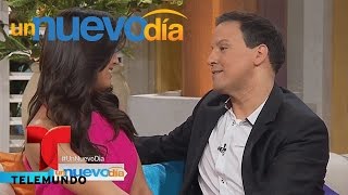 Raúl González besa en vivo a Erika Csiszer  Un Nuevo Día  Telemundo [upl. by Iem]