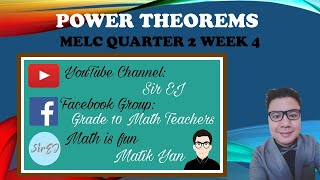 Grade 10 Math  Quarter 2  Lesson 12  Power Theorems [upl. by Ettennek]