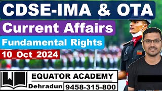 UPSCCDS Exam2025  IMAOTAINAAFA  Current Affairs Lecture  General Knowledge Paper [upl. by Osswald]