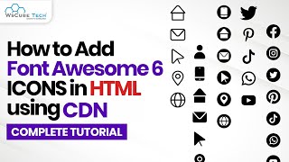 How to Add Font Awesome Icon on HTML Website using CDN  Complete Tutorial [upl. by Kuehnel]