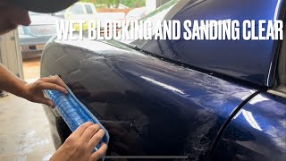 Wet Sanding Clear  Hard Blocking  DA Sanding [upl. by Brest]