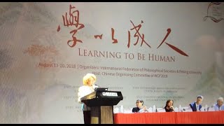 24th World Congress of Philosophy BeijingChina Demetra SfendoniMentzou 17082018 [upl. by Marshall]