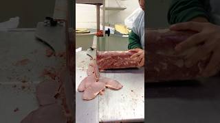 Boneless Nzl’ Frozen Beef Rib Eye Roll Meat Cutting Machine with skills viral shotrs [upl. by Garzon]