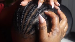 Crisp Brain Tingling SCALP SCRATCHING ASMR between braids 💤  no talking [upl. by Ahsieit431]