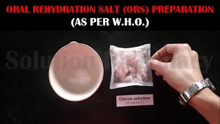 How to Prepare ORS Oral Rehydration Salt As Per WHO Formula For Pharmacy Practical HINDI [upl. by Anitsirt]