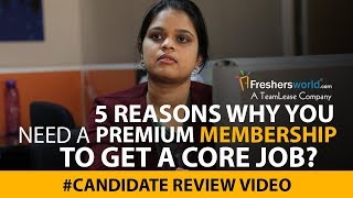 Freshersworld Premium Membership  A Review video by users Get your Job Today [upl. by Llevol]