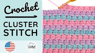 How to crochet the Cluster Stitch [upl. by Nnodnarb]