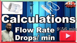 IV fluids ׀ Basic Facts ׀ Flow Rate Calculations ׀ Dropsmin ׀ Mlmin ׀ Formula  dr joos [upl. by Anyotal106]