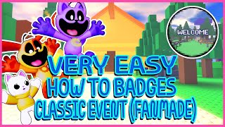 Roblox  Badge classic event FANMADE in Poppy Playtime Chapter 3  Smiling Critters RP [upl. by Biernat110]