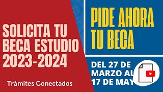 ✅ Cómo SOLICITAR la BECA MEC de ESTUDIO 2023  2024 [upl. by Leggett]