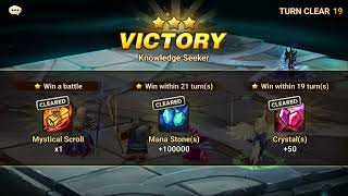 Summoners War  Mock battle 18 Knowledge Seeker  3 stars Updated  Oktober 2023 [upl. by Onia]