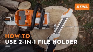 How to efficiently sharpen saw chains  STIHL Tutorial​ [upl. by Bysshe]