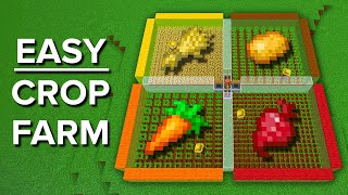 Minecraft Easy Multi Crop Farm  850 Per Hour [upl. by Elocyn186]