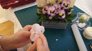 Soğuk Porselen Hercai Menekşe Yapımı  Cold Porcelain Pansy Flower Tutorial [upl. by Andre129]