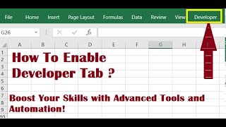 How To Add Excels Developer Tab for VBA Automation [upl. by Adall]