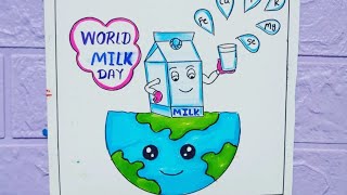 world milk day Drawingmilk day Drawingworld milk day Postermilk day PosterNationalmilkdayDrawing [upl. by Ivz]