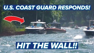 BOAT LOSES STEERING IN BUSY CANAL AND HITS BULKHEAD  POINT PLEASANT CANAL  JERSEY BOATS [upl. by Anertac367]