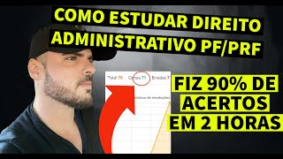 ESTUDANDO DIREITO ADMINISTRATIVO com esse método passei na PRF  Organização da Adm Pública [upl. by Inanuah]