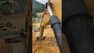 He works 300 excavators a day Firstperson video of the construction site Construction machine [upl. by Nibbor49]