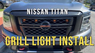 Nissan Titan Pro4x Grill Light Install [upl. by Emalee969]