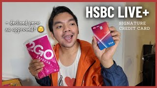 HSBC LIVE Credit Card Cashback Card  My Application Process 💳 [upl. by Annuaerb470]