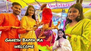 Ganpati Bappa Ka Welcome  GANESH CHATURTHI 2024 [upl. by Ardnuassac]