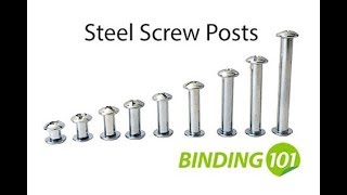 Steel Screw Posts  Metal Chicago Screw Binding Posts  Binding101 [upl. by Yrakcaz643]