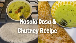 Crispy Masala Dosa  Dosa Potato Recipe  Dosa Chutney Recipe [upl. by Vento681]