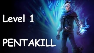 Ezreal lvl 1 PENTAKILL [upl. by Alyek711]