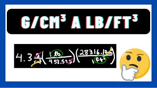 Cómo Convertir Densidades De gcm³ a lbft³ de Forma Sencilla [upl. by Sulecram]