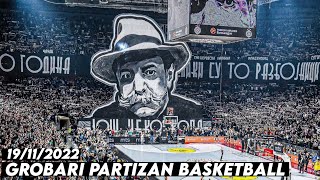 GROBARI PARTIZAN BASKETBALL  Partizan BC vs Maccabi Tel Aviv BC 19112022 [upl. by Hung]