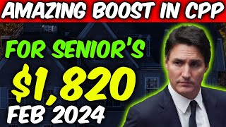 AMAZING NEWS INCRESE IN CPP 1820 FOR CANADIAN SENIORS  2024 [upl. by Leval]