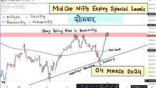 Bank Nifty Tomorrow Prediction For 04 March 2024  Mid Cap Nifty EXPIRY Analysis  Nifty 50 Analysis [upl. by Aeki]