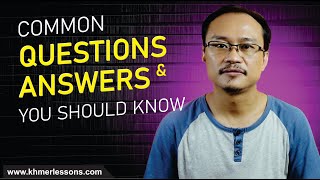 Common Questions and Answers in Cambodian You Should Know [upl. by Rexferd939]