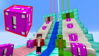 Playing THE MOST DANGEROUS LUCKY BLOCK RACE in Minecraft [upl. by Fonseca]