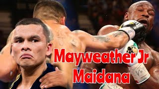 Floyd Mayweather Jr versus Marcos Maidana highlights fourt lose of Maidana [upl. by Acenes960]