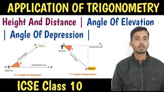 Height And Distance  ICSE Class 10 Maths  Height Distance In One Shot [upl. by Lot]