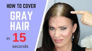 HOW TO Cover GRAY HAIR  IN SECONDS without coloring your hair [upl. by Baten]