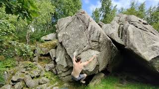 Strong Arete 7a  Eskdale Fisherground Lake District Bouldering [upl. by Notnek69]