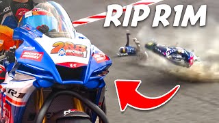 Detik Detik Yamaha R1M Crash di Mandalika [upl. by Burnie748]